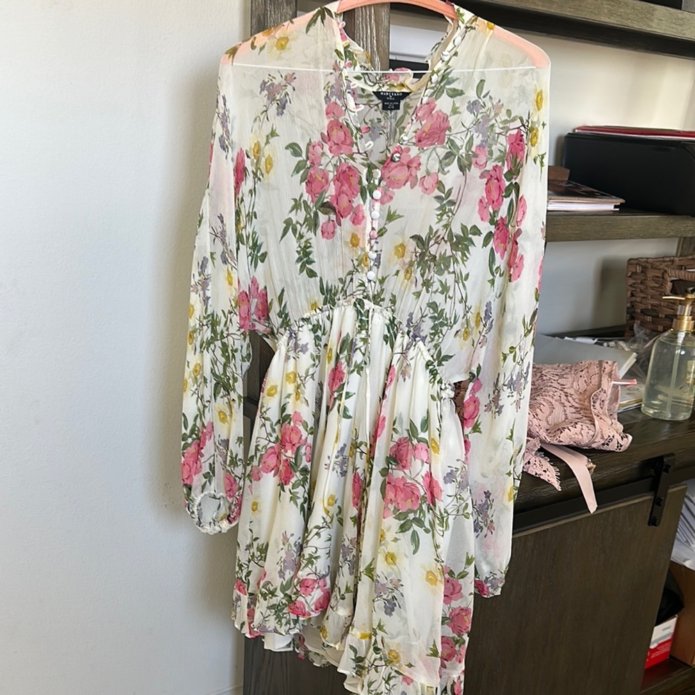 Guess by Marciano Floral Dress with Pink and Green